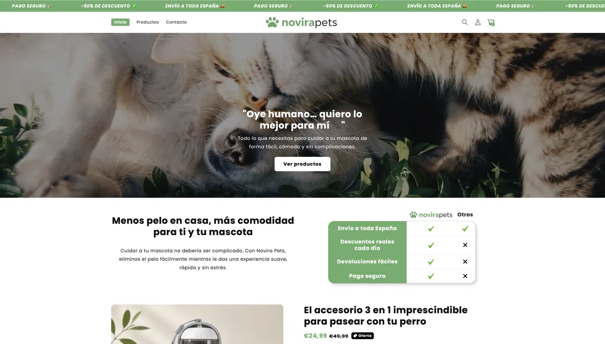 Botiga online Novira Pets