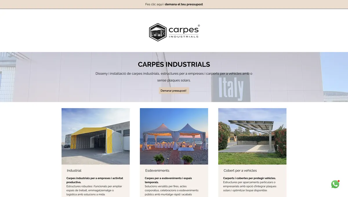 Web carpesindustrials.com